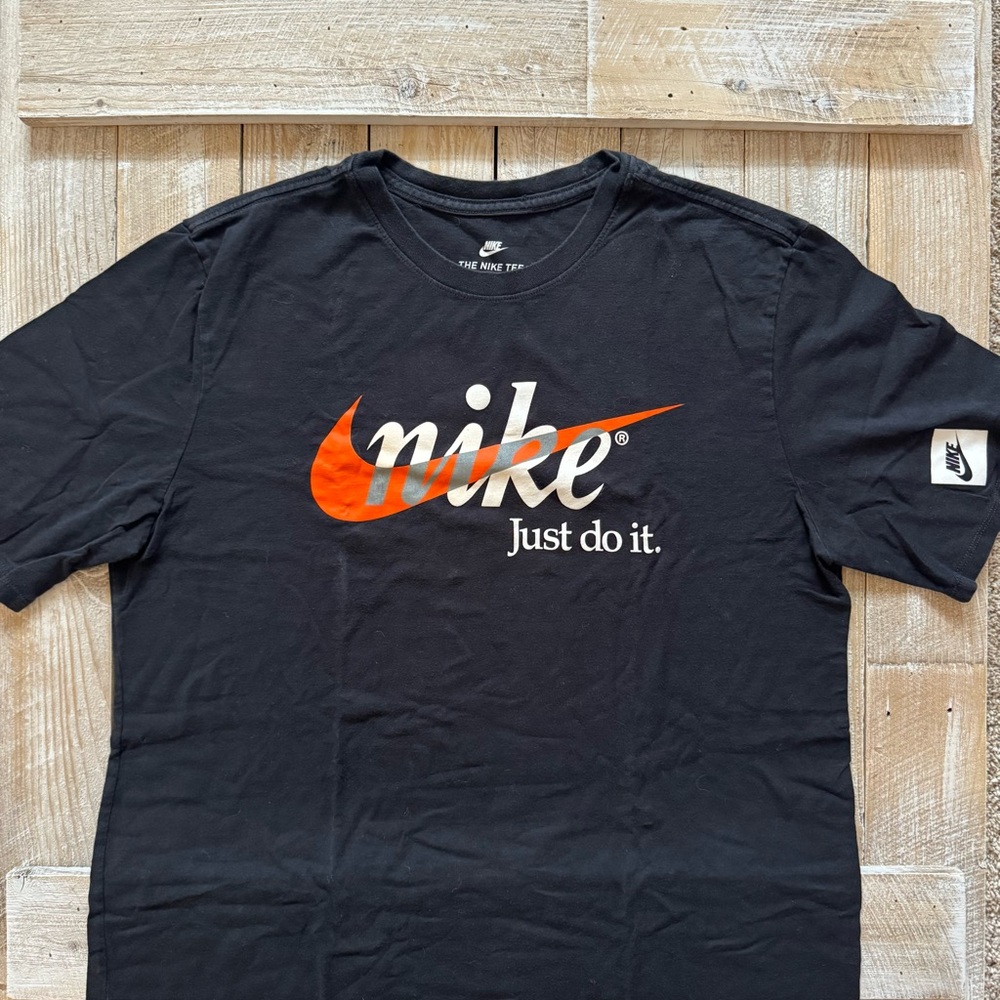 Nike Black Slogan Graphic Cotton Tee